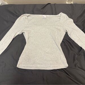 TNA Light Gray Long Sleeve Top